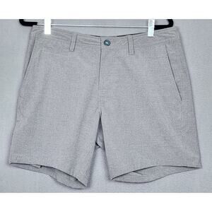LINKSOUL Shorts Mens Size 32 Grey/ Green Golf Outdoor Stretch 7" Inseam